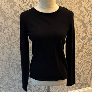 Classic Black Long Sleeve Women's Cashmere Swrater